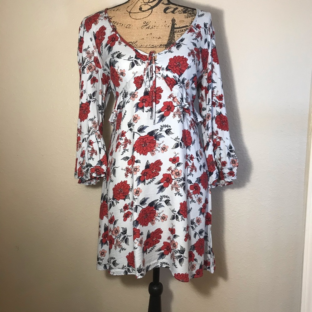 American Eagle floral print blue dress